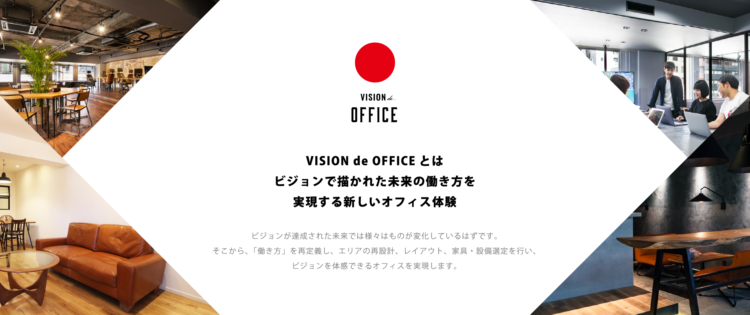 VISION de OFFICEとはビジョンで描かれた未来の働き方を実現する新しいオフィス体験